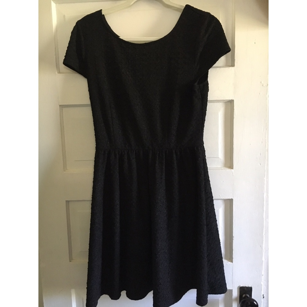 Black above-the-knee dress